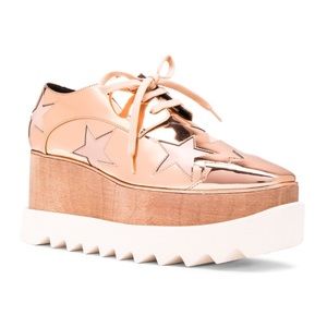 Stella McCartney Authentic Platform Wedges Copper
